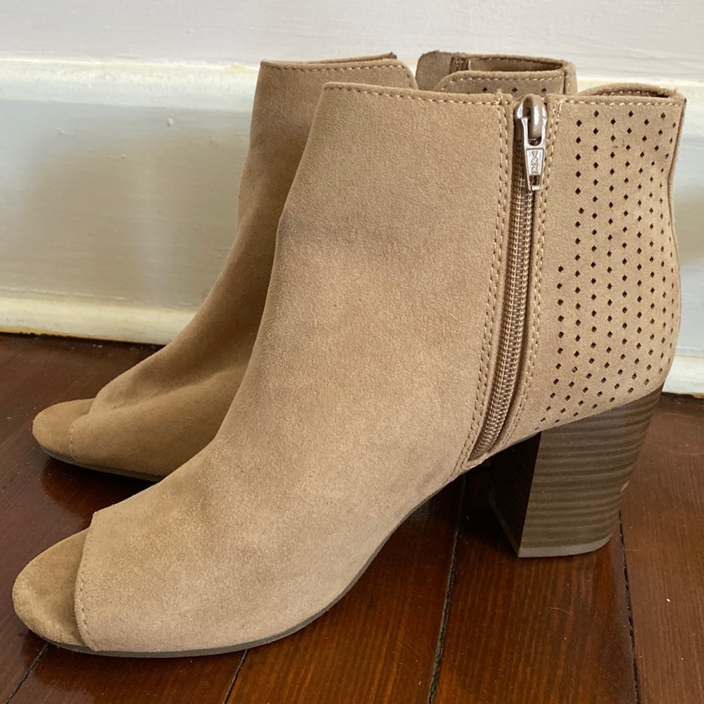 Open Toed Heel Boots
